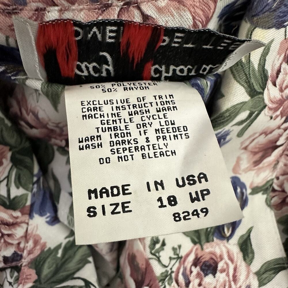 Tracy Richards Womens Vintage 90s Maxi Shirt Dress Size 18 WP Pink Blue Floral - Picture 8 of 12